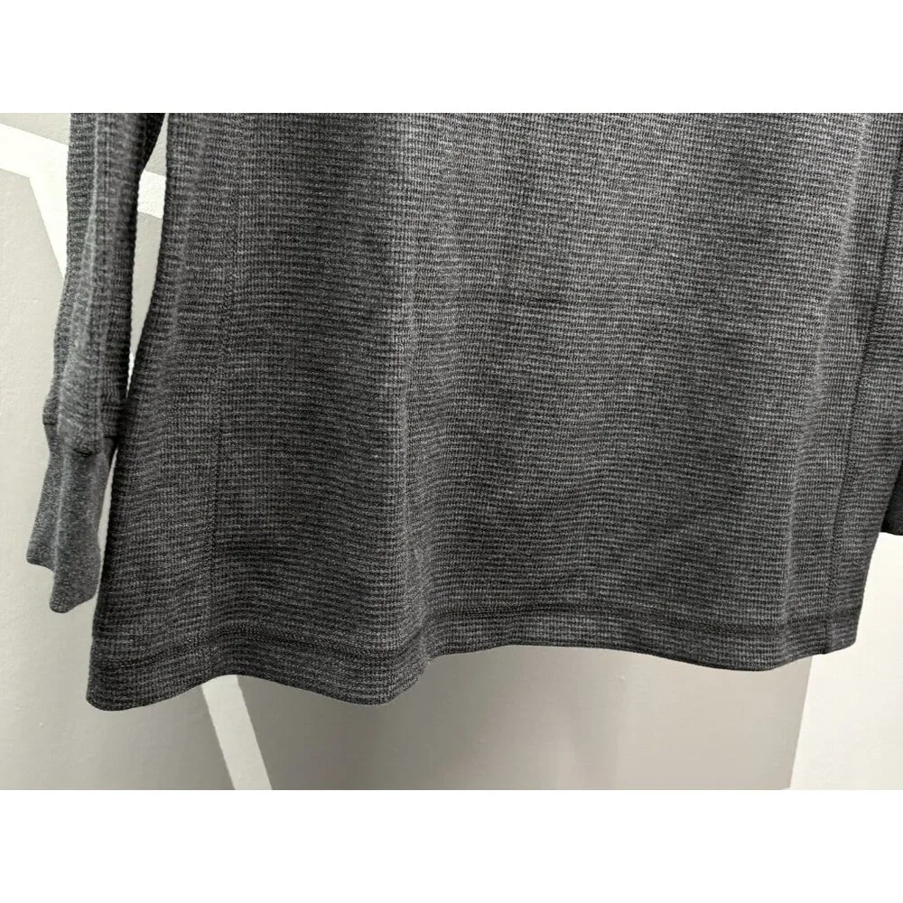 NWT Duluth Trading Co. Burly Thermal Relaxed Fit Henley Men’s M Charcoal Grey - Picture 4 of 15